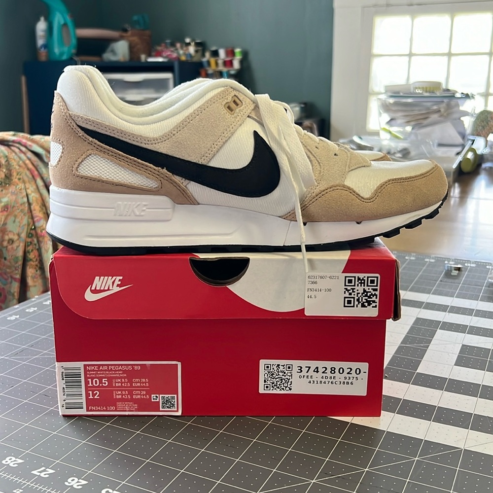 Nike Men's Air Pegasus '89 Golf Shoes Men’s Summit White/Black Hemp